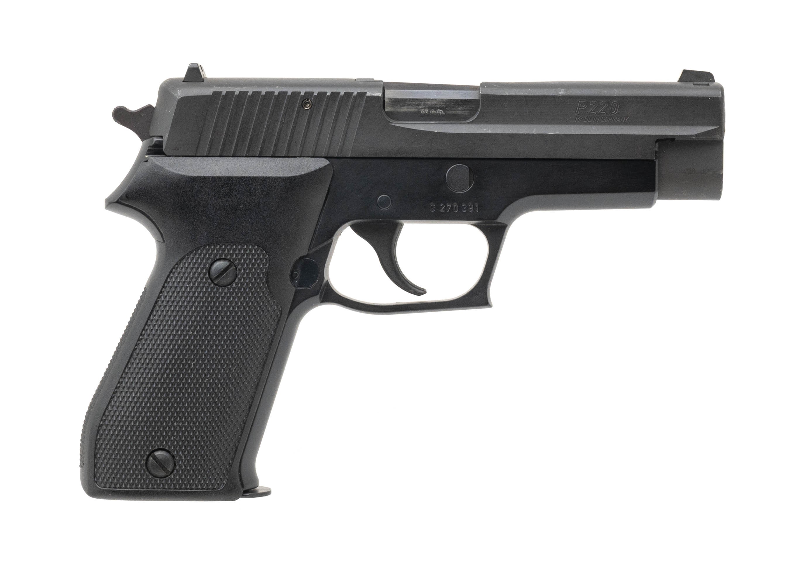 SIG Grip Set, Black Polymer, P220 West German 実物 フルサイズ P220 用 グリップ 実銃用 SIG SAUER 送料無料 .45 ACP , 9mm , .38 Super