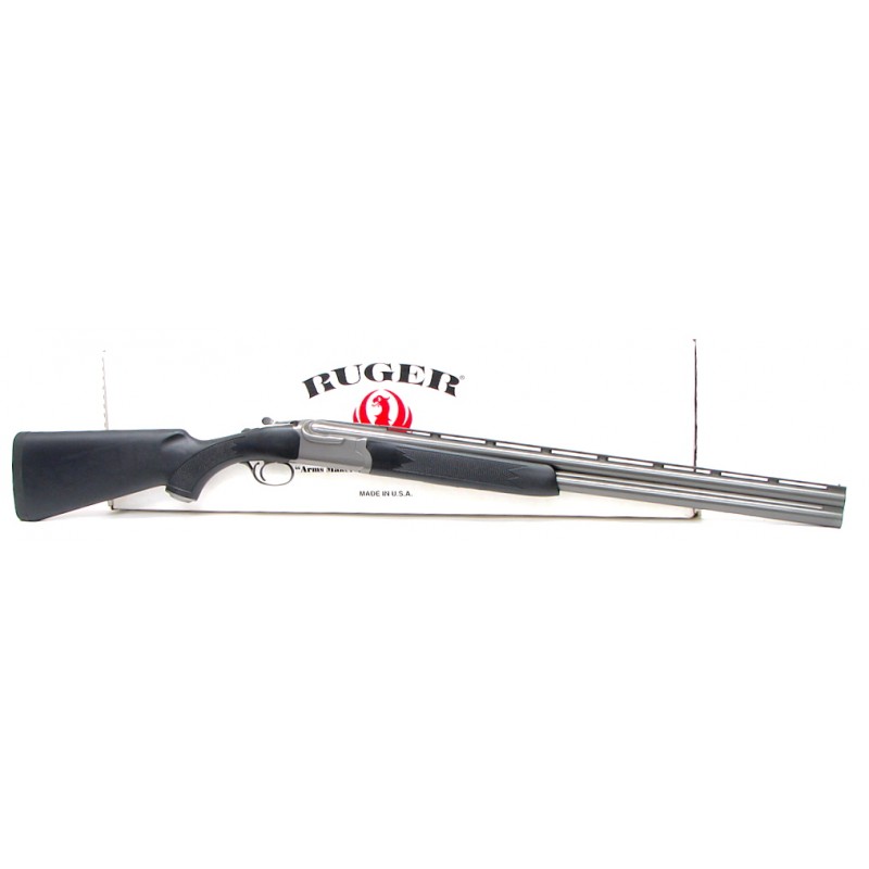 Ruger Red Label 12 gauge shotgun. weather model with grey stainless steel finish and synthetic stock. Has 26" bar (s3581)