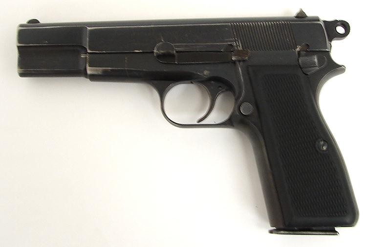 FN Hi-Power 9mm Para caliber pistol. WWII Nazi marked gun in very good ...