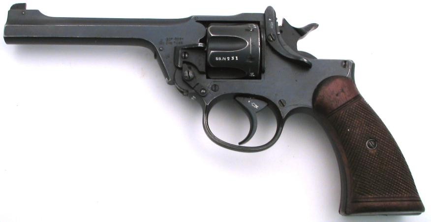Enfield No 2 Mark I .38 S&W caliber revolver. Early model 1933