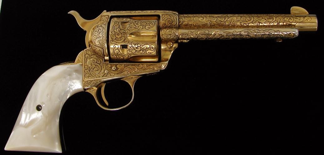Colt Single Action .38 Special caliber revolver engraved by Weldon ...