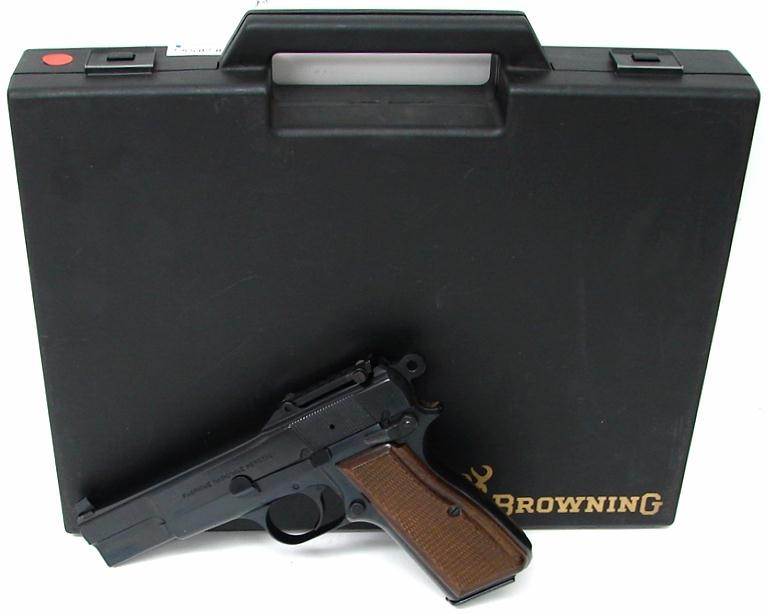 Browning Hi-Power 9mm Para caliber pistol. Late Belgian made gun marked ...