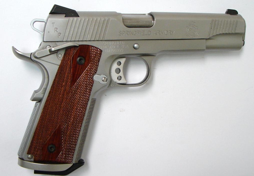 Springfield 1911 A1 Trp Tactical 45 Acp Caliber Pistol Stainless Steel Trp Model With Thin 7790