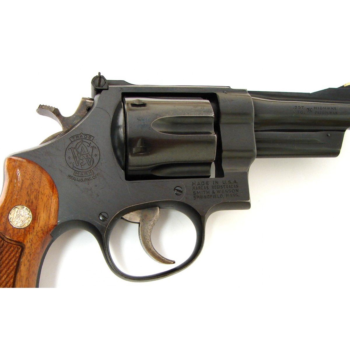 Wesson 28-2 Highway patrol .357 Magnum caliber revolver. 4 blue model ...