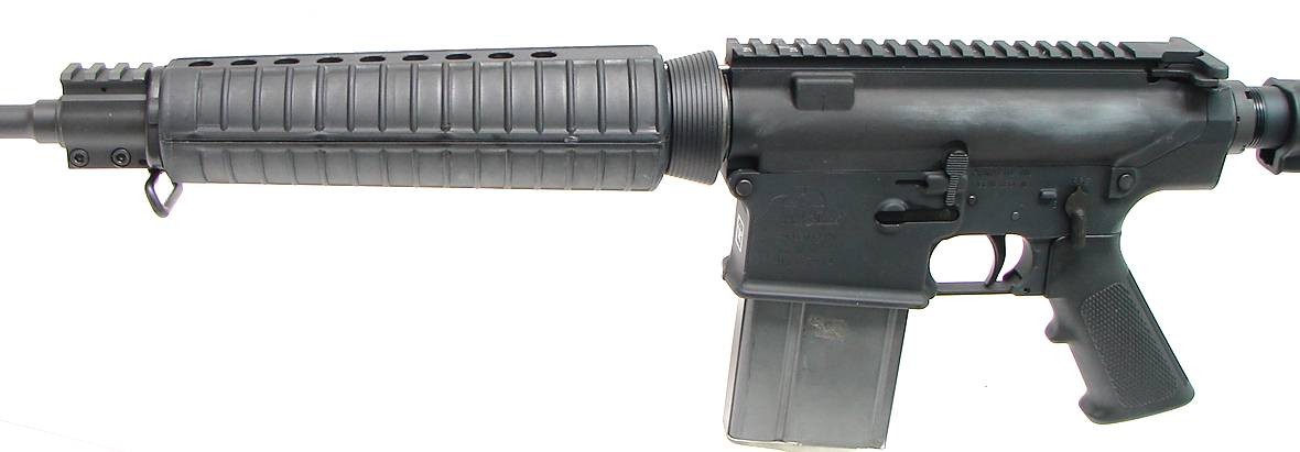 ArmaLite AR-10 .308 Win caliber rifle. 16 barrel model with
