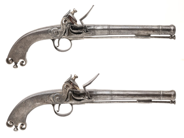 Pair of Scottish Flintlock Pistols by W. Brander