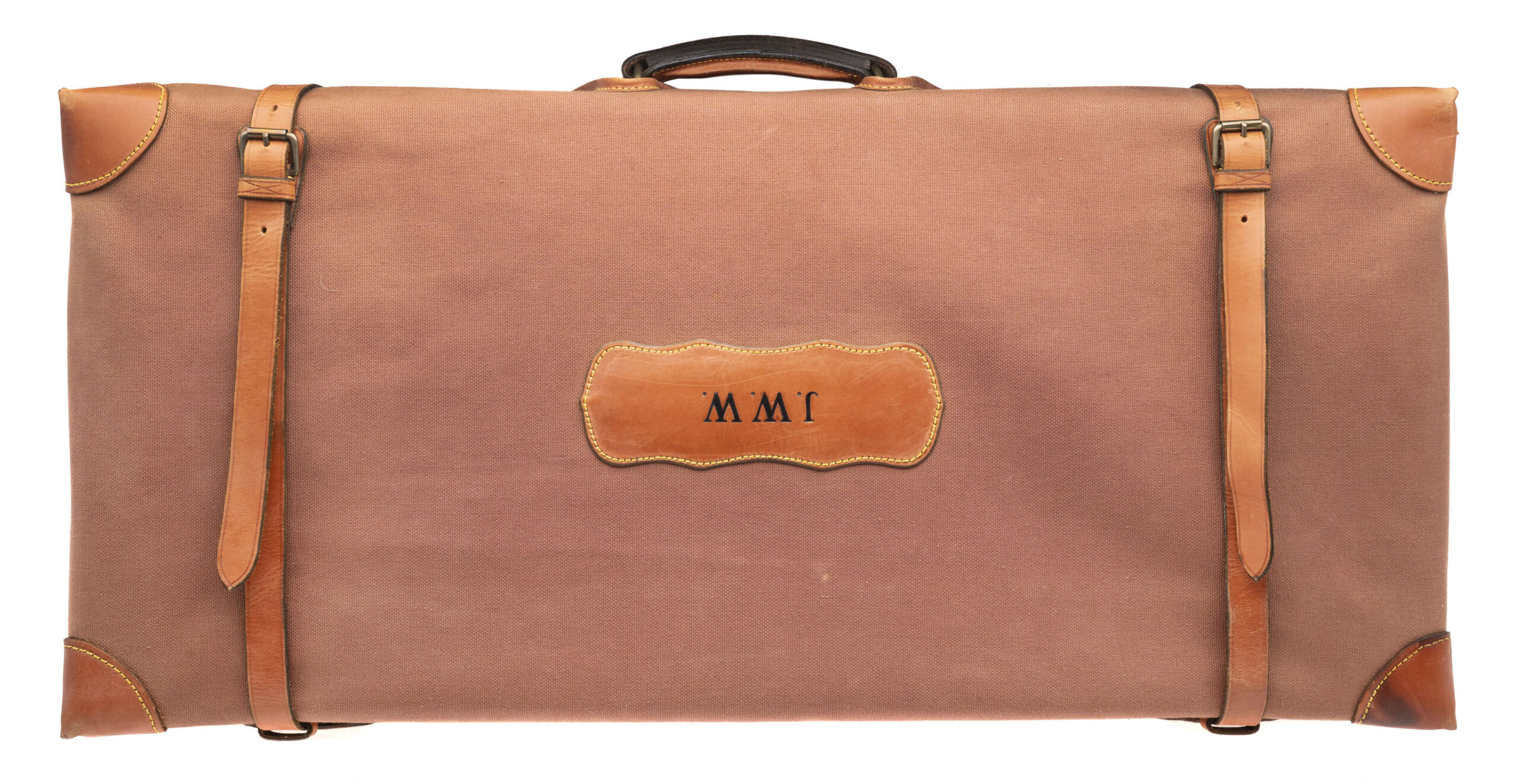 David McKay Brown Leather Covered Case For 2-Barrel Set (MIS2126)
