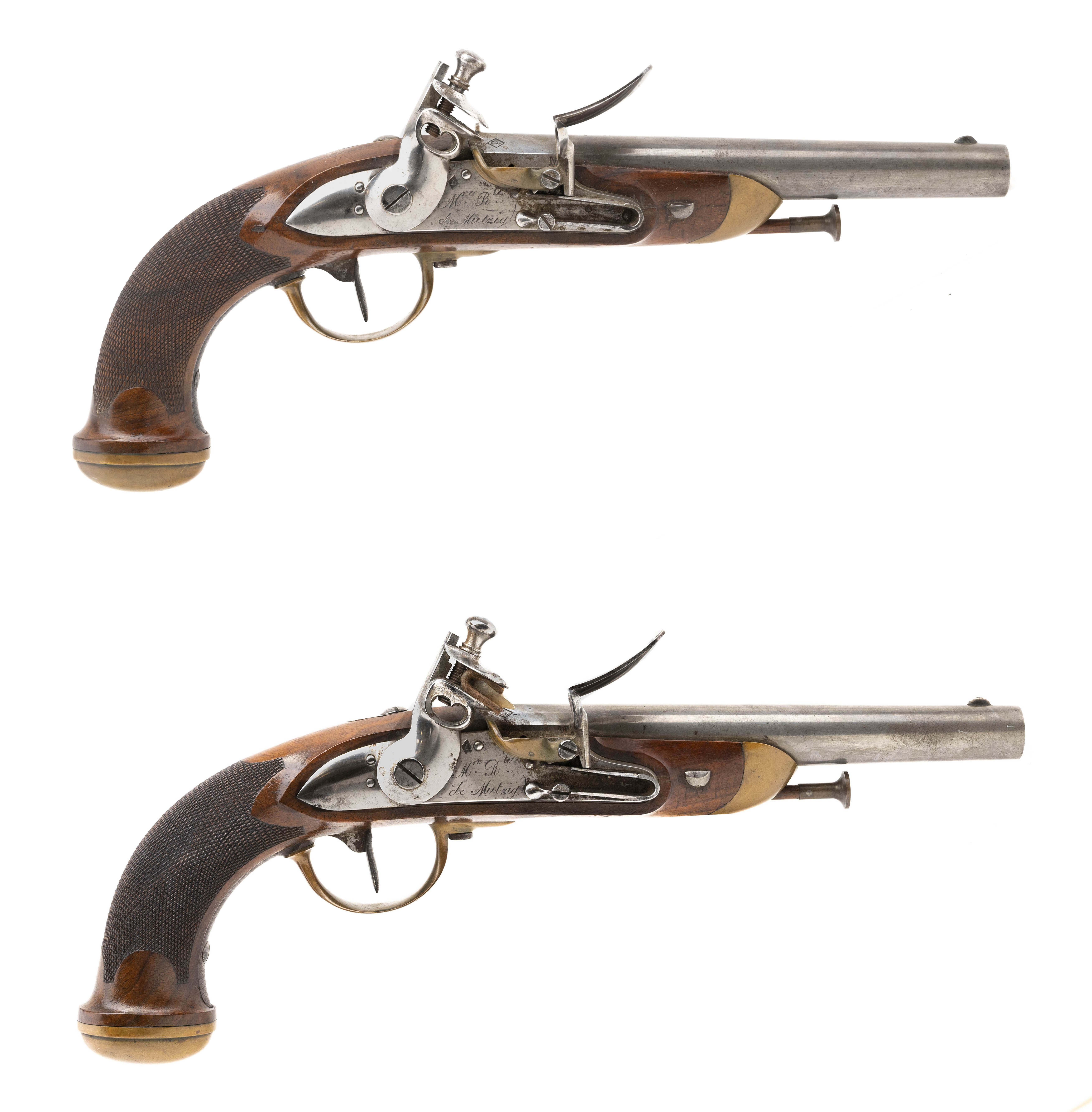 Fine Pair of French Model 1816 Officer's Pistols .68 Caliber (AH6438)