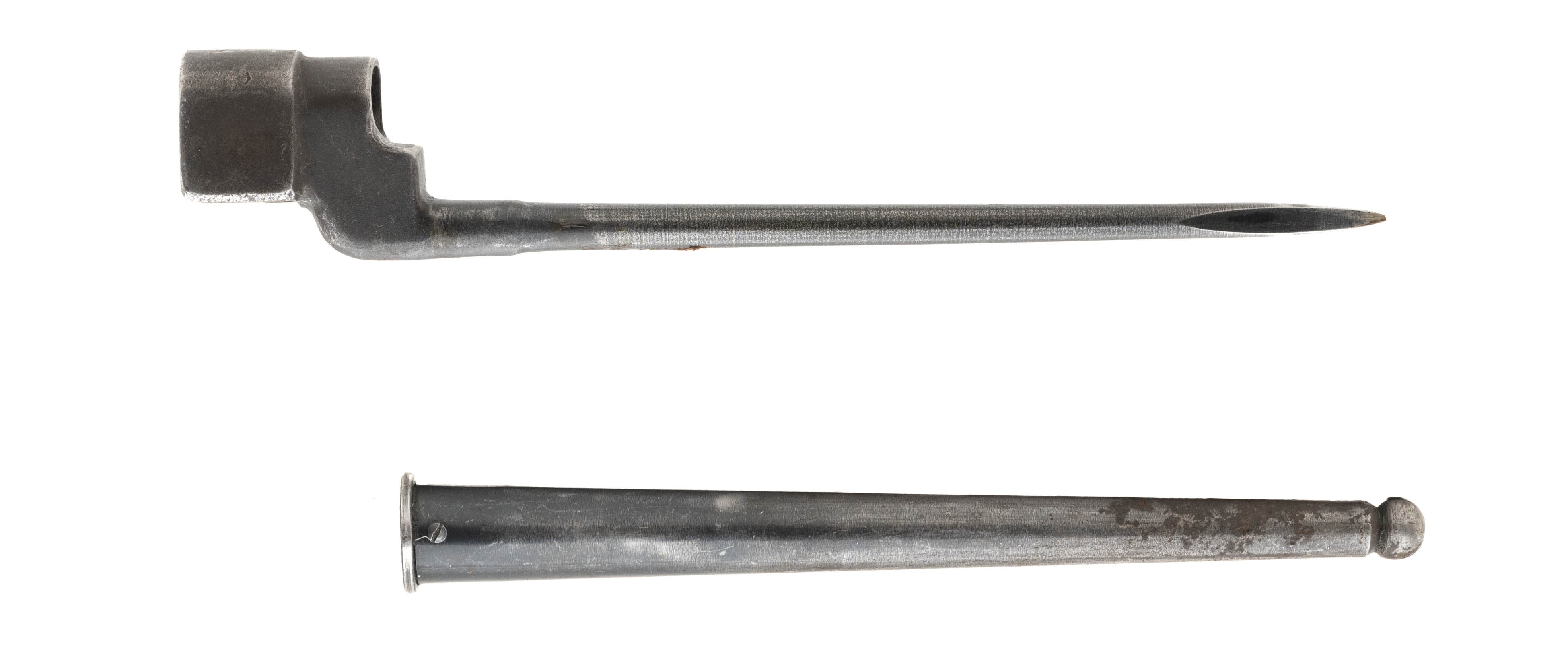 WWII-era British No.4 Mk.II spike bayonet made by Savage (MEW2437)