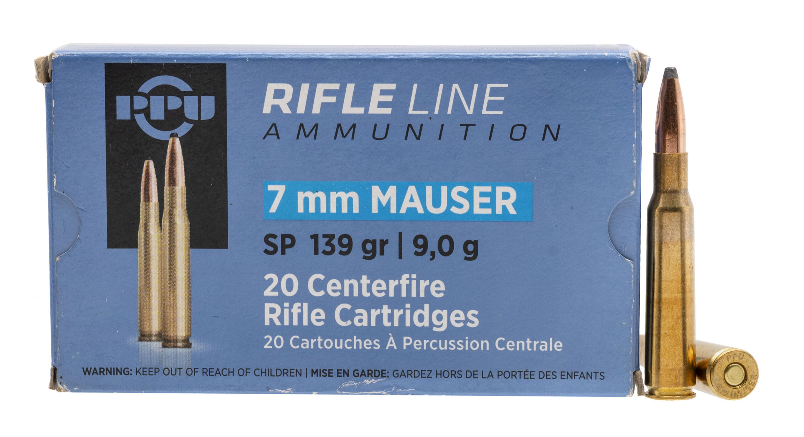 PPU Rifle Line 139 Grain Soft Point 7mm Mauser 20 Rounds (AM2056)