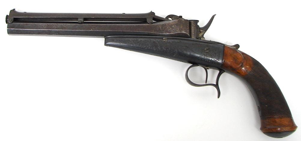 French "Collette" System gravity feed repeating pistol.  (AH2623)