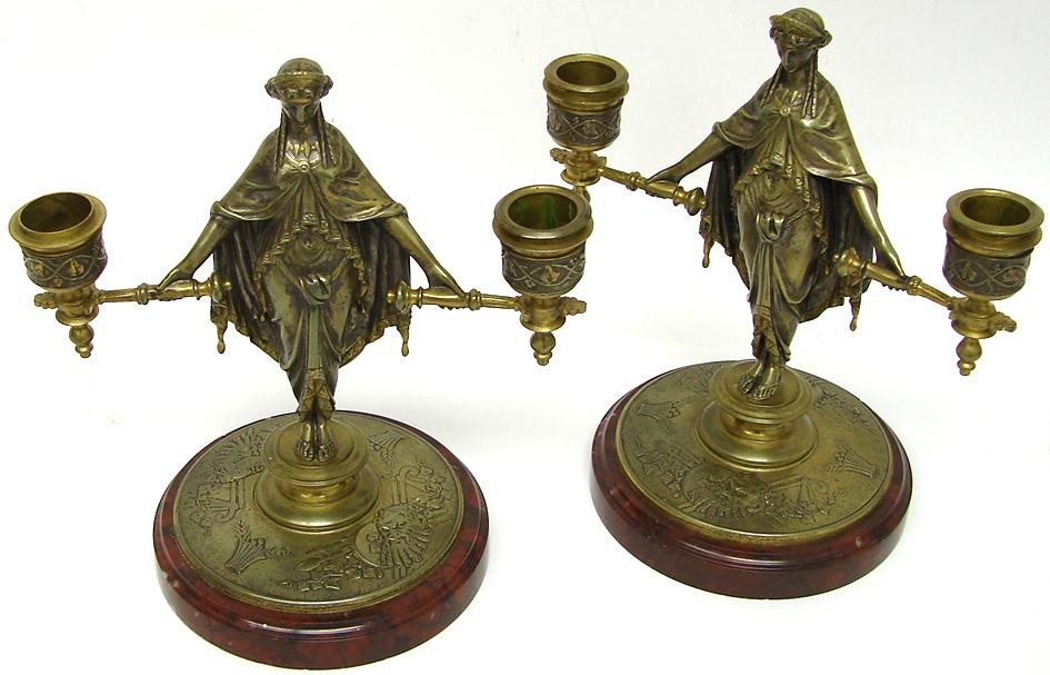 French 1st Empire Candle Holders (CUR260)