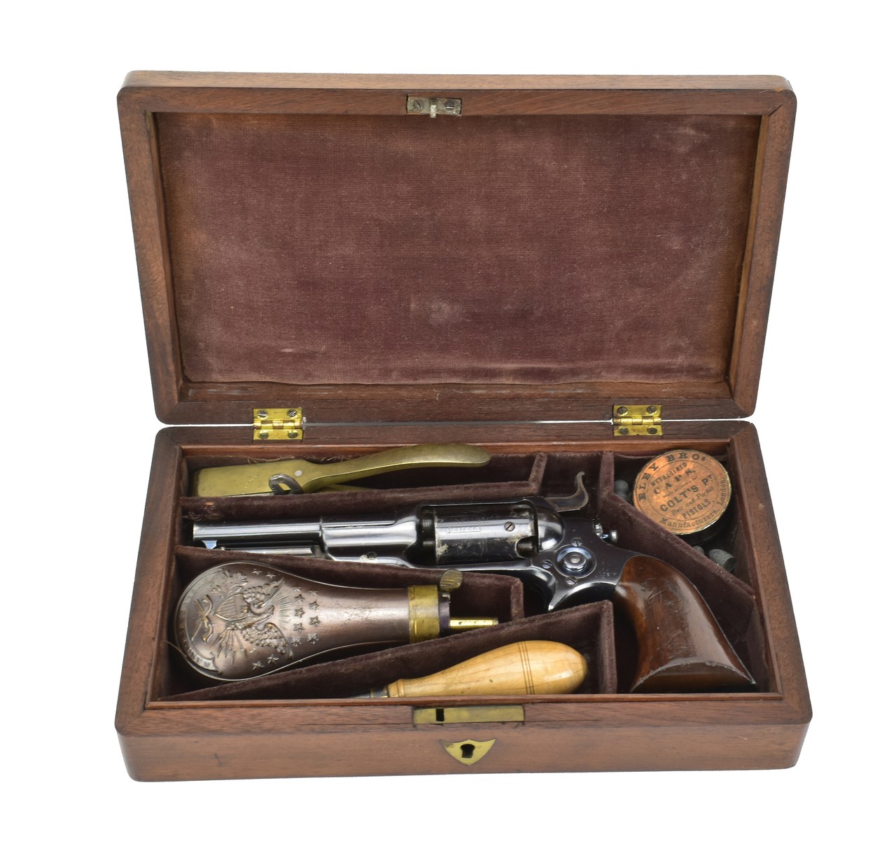 Fantastic Cased Colt 1855 Root Model 7 Revolver (C14638)