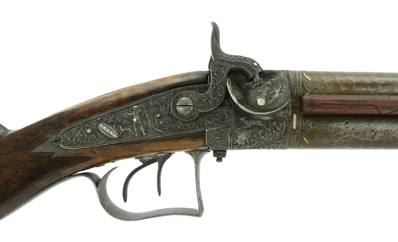 Austrian Over/Under Percussion Shotgun (AL4383) - Collectors Firearms