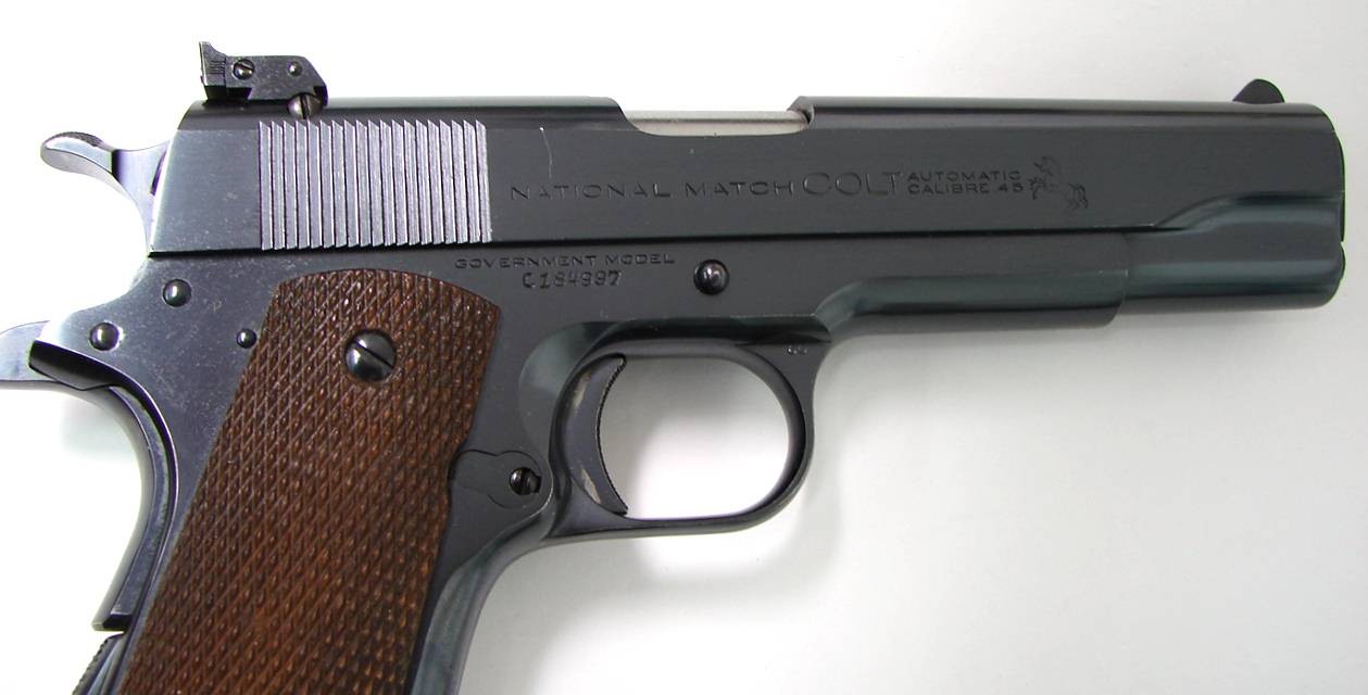 Colt National Match .45 ACP caliber pistol. Manufactured