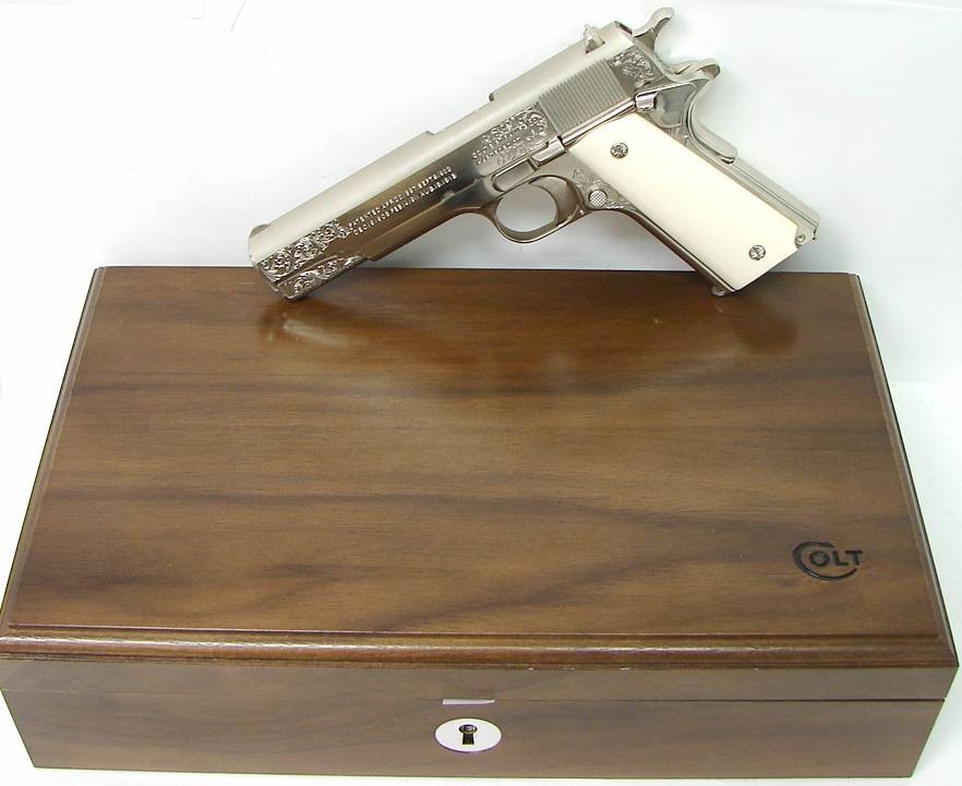 Colt 1911 .45 ACP caliber pistol. Presentation grade factory