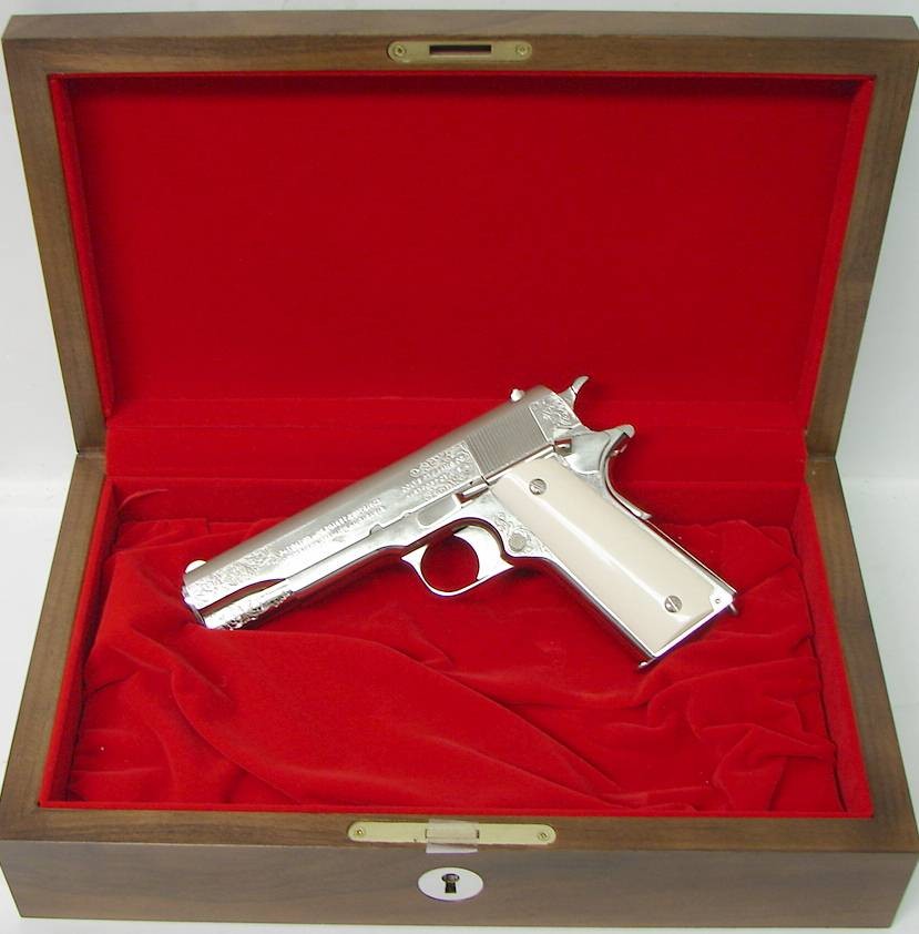 Colt 1911 .45 ACP caliber pistol. Presentation grade factory