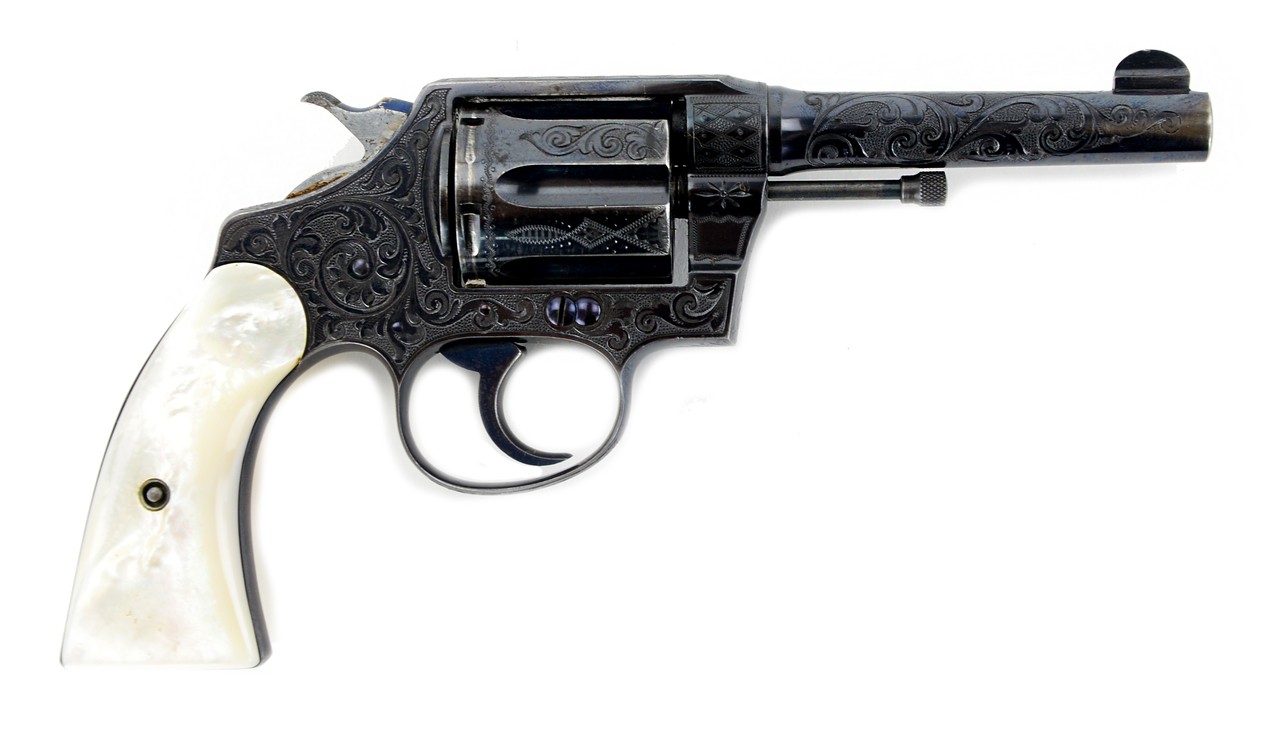 Colt Factory Engraved Police Positive with pearl grips .38 Special