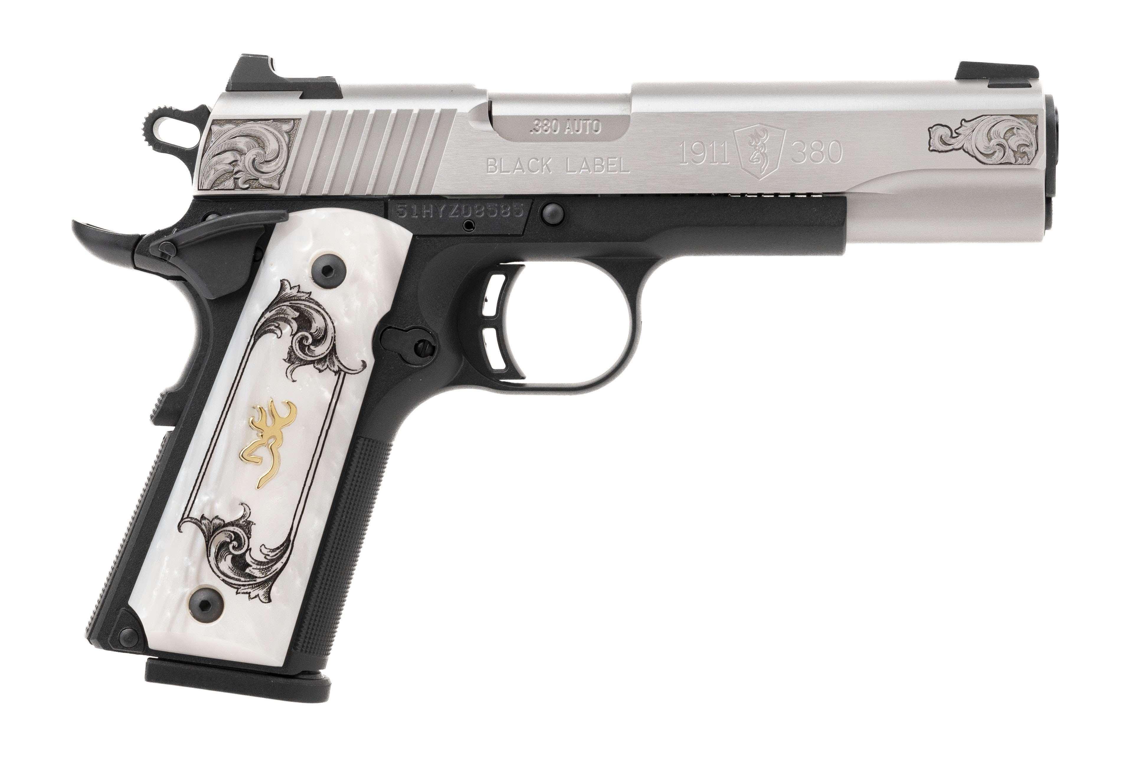 (SN: 51HYV06489) Browning 1911-380 Black Label Medallion Pistol .380ACP (L2025-14164) NEW