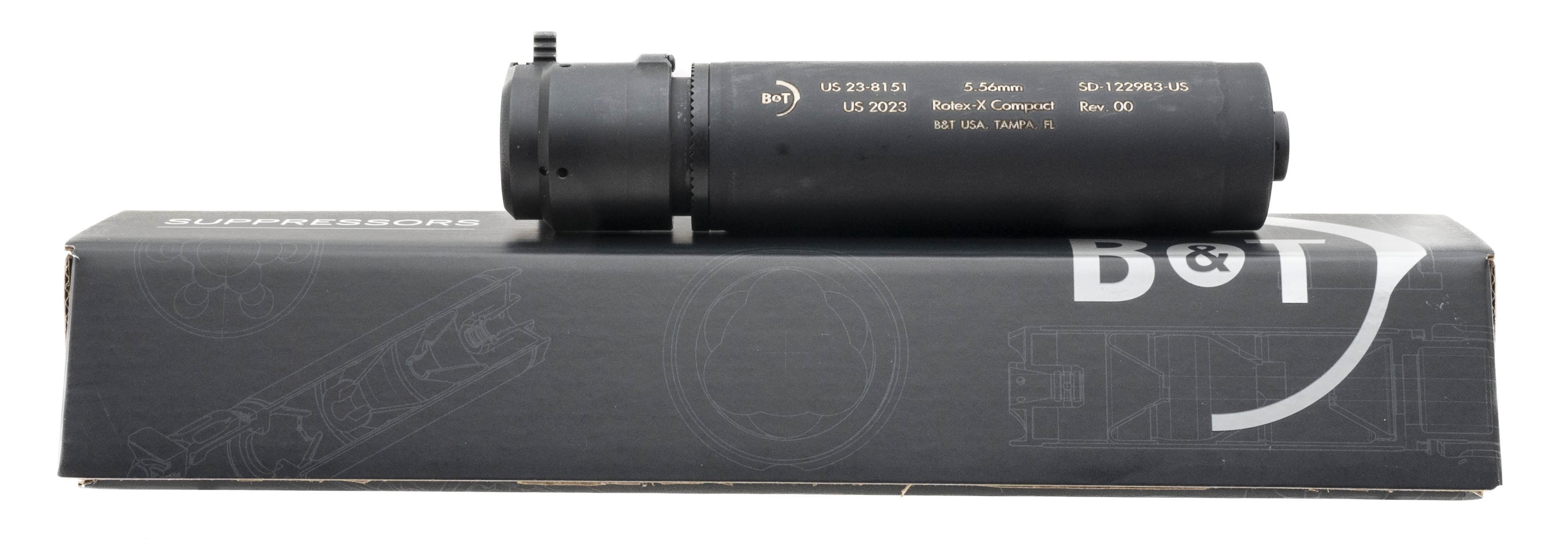 (SN: US 23-8151) B&T Rotex-X Compact 5.56 Suppressor (NGZ4232) NEW