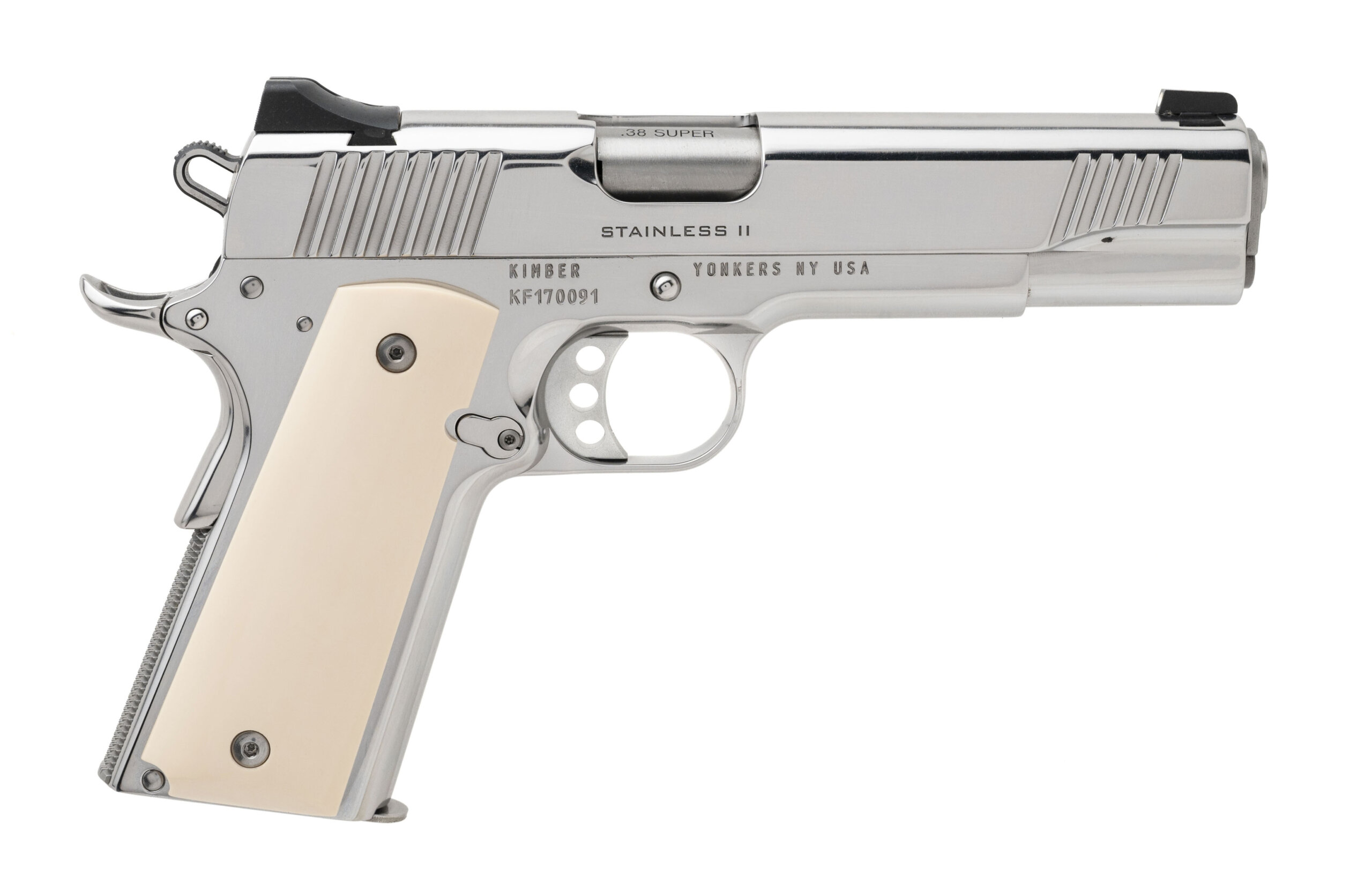 (SN: KF171186) Kimber Stainless II 1911 Pistol .38 Super (NGZ5183) New