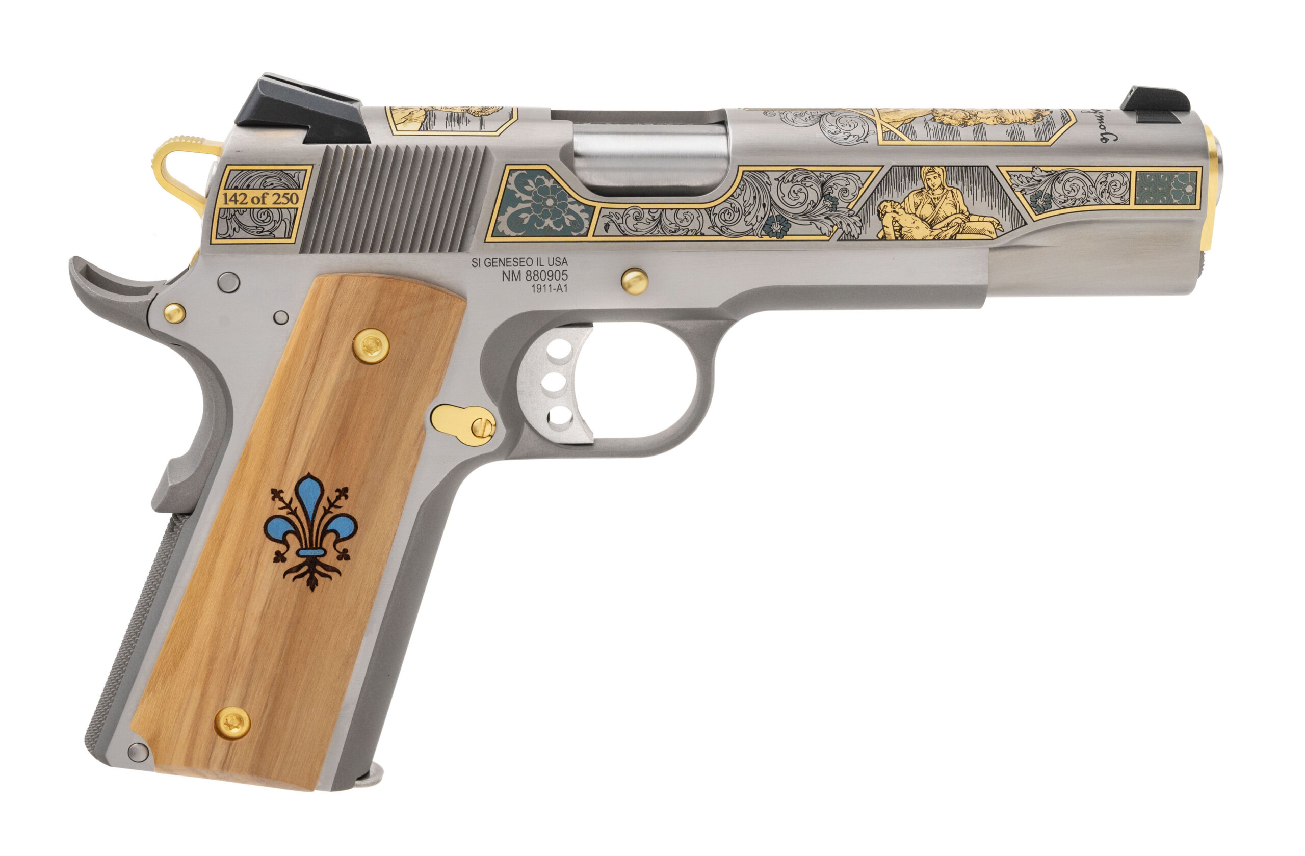 (SN: NM880905) Springfield Armory 1911 A1 Italian Renaissance Michelangelo Pistol .45 ACP (NGZ5222) New