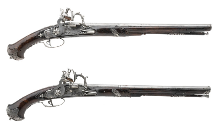 Pair of Very Brescian Snaphance Pistols Lazarino Cominazzo