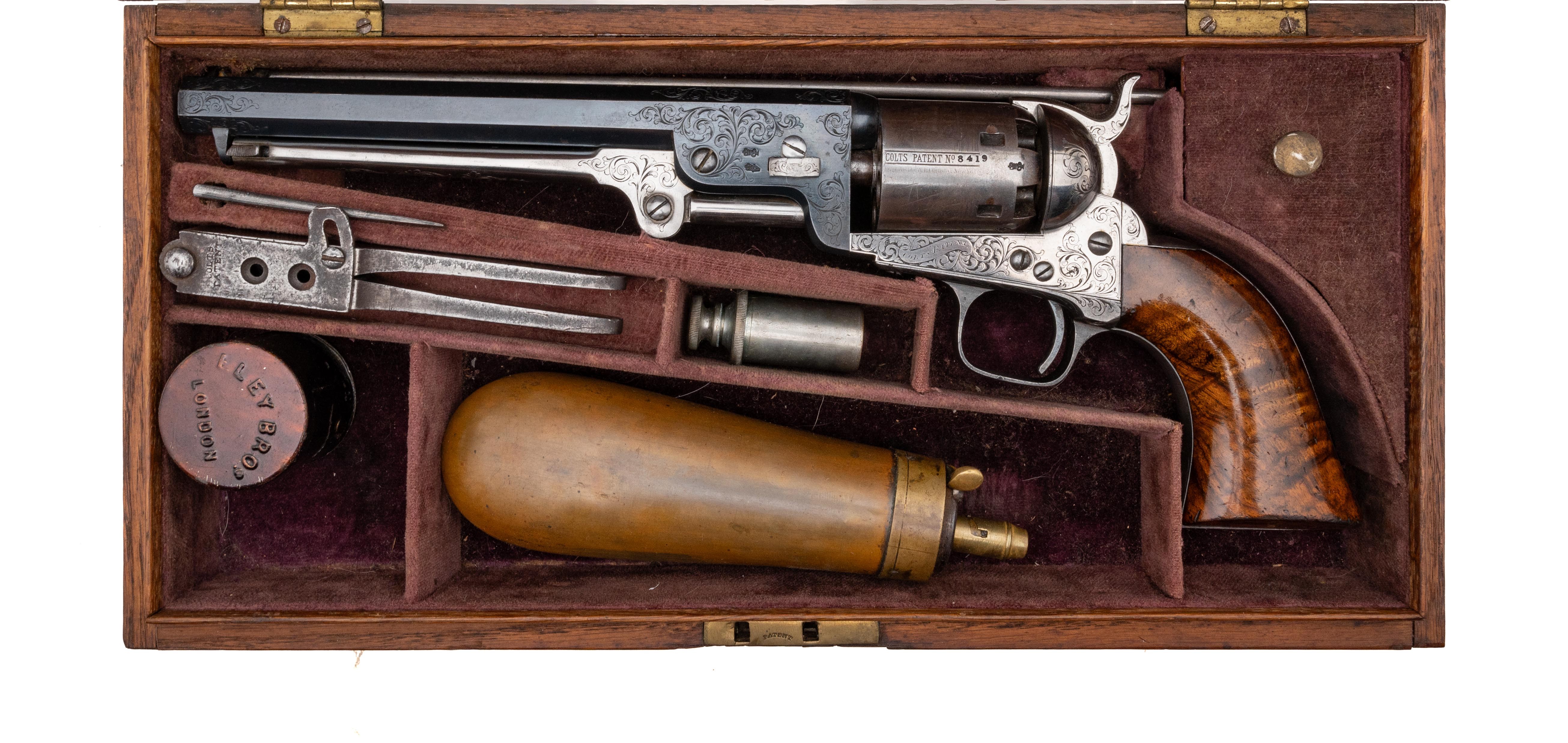 Factory Engraved Cased London Colt 1851 Navy Revolver (AC496)