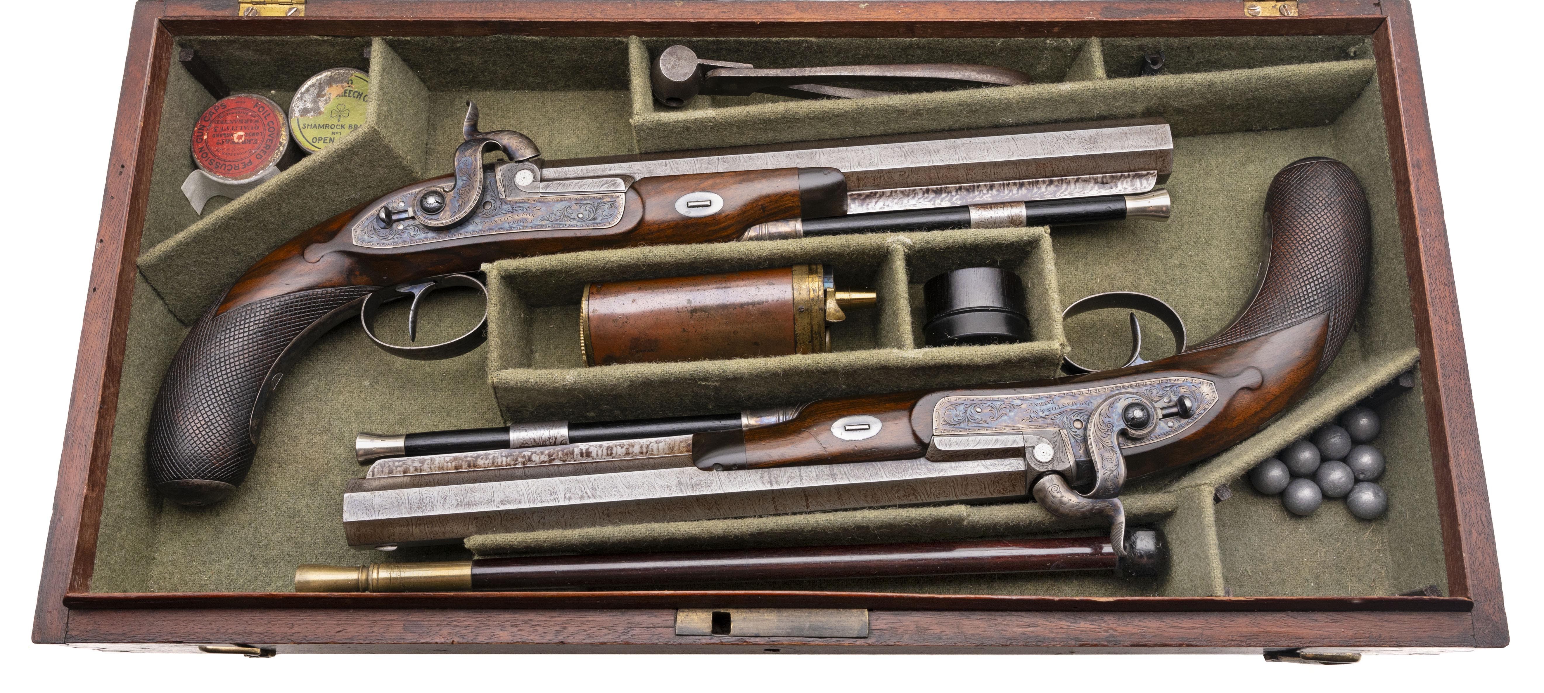 Very Fine Cased Pair of Percussion Pistols by John Manton (AH6768) CONSIGNMENT