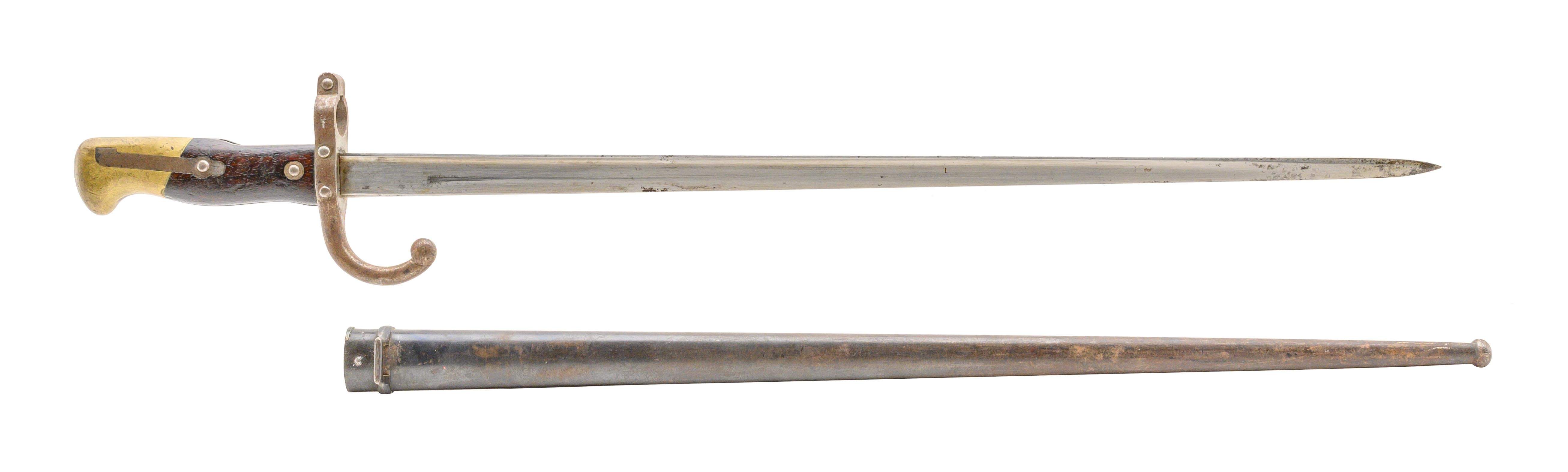 FRENCH GRAS RIFLE BAYONET & SCABBARD (MEW3896)