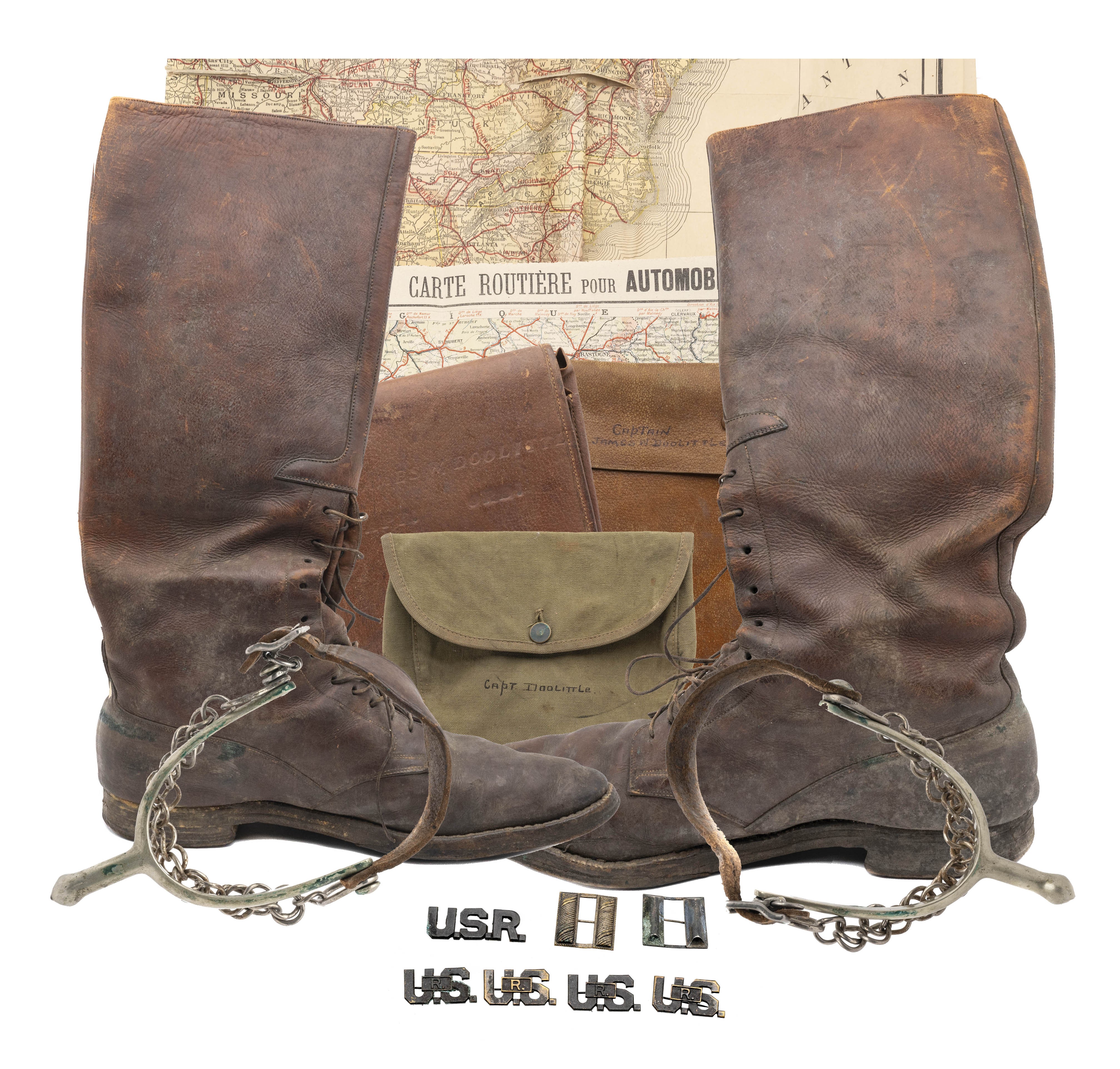 WWI US Army Artillery Reserve Captain's Boots-Spurs & Accessories (MM5071)