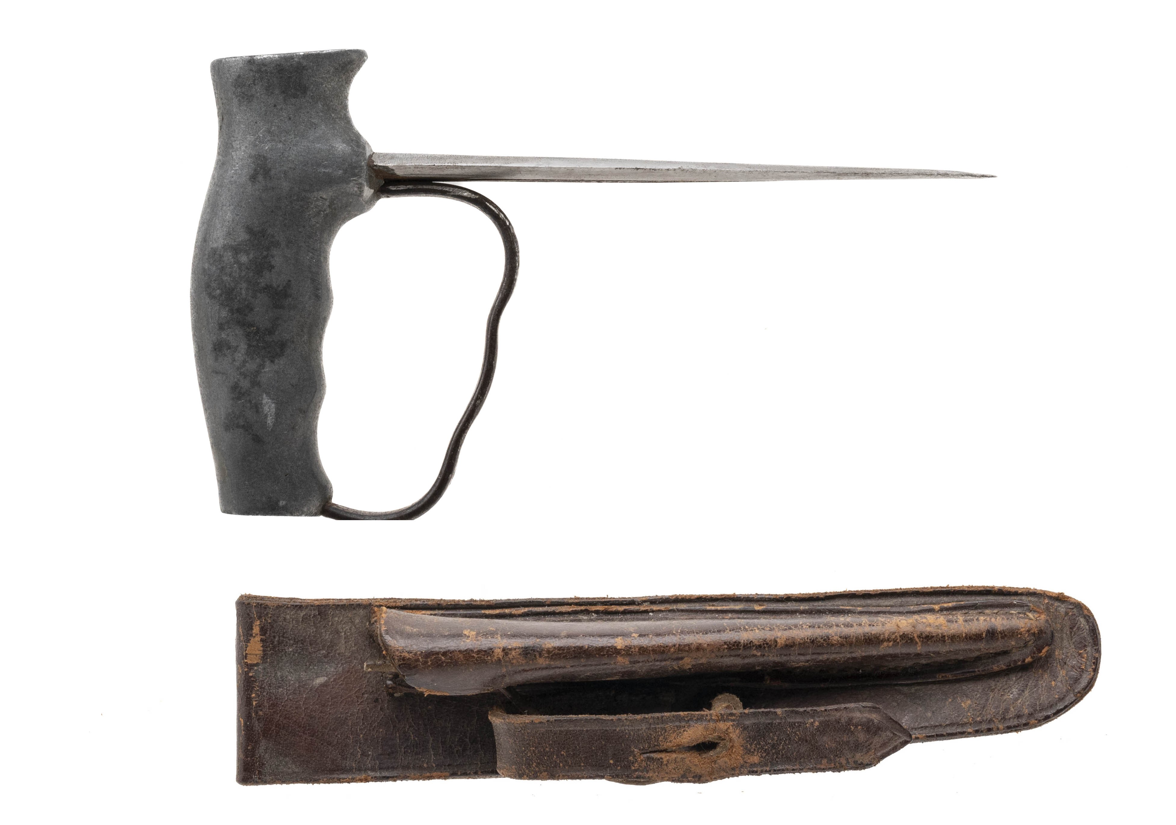 WWI British Robbins Dudley Trench Knife & Scabbard (MEW4057)