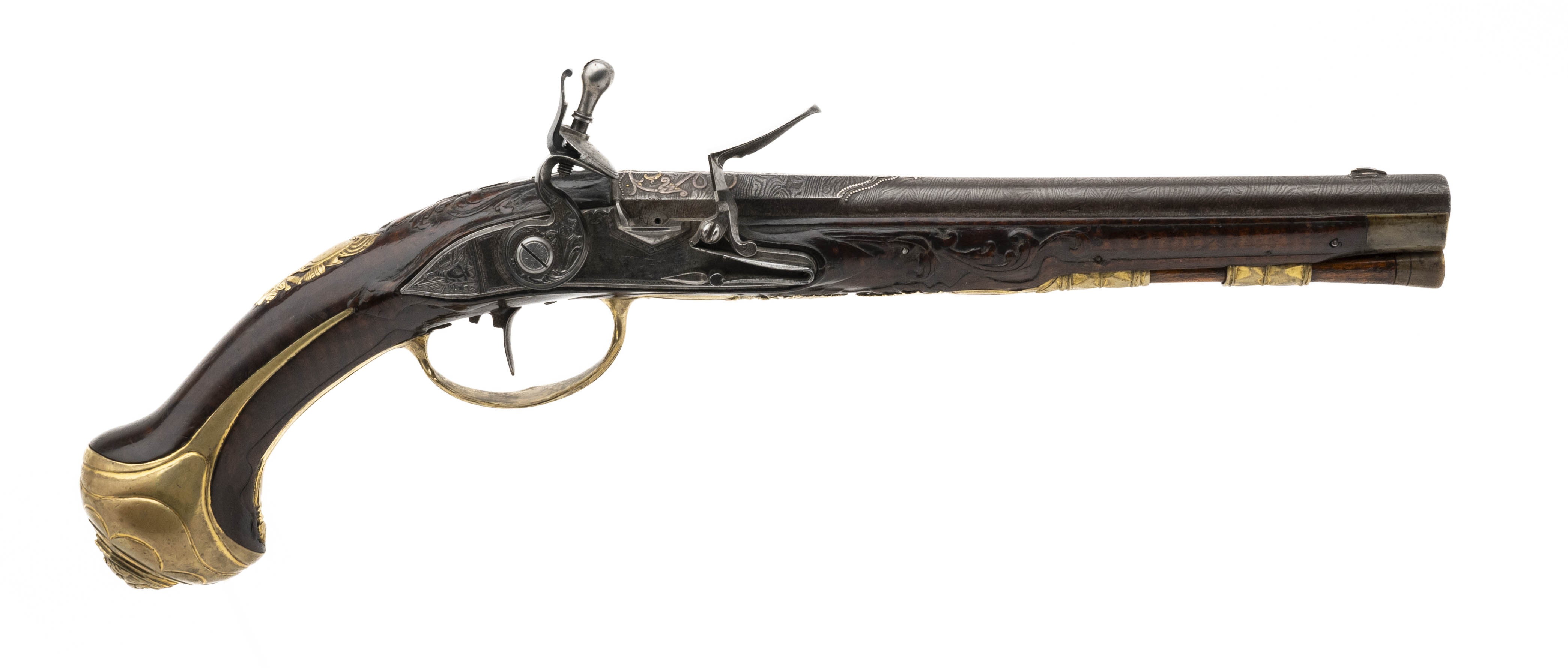 Gorgeous Germanic Flintlock pistol .62 caliber (AH8781)