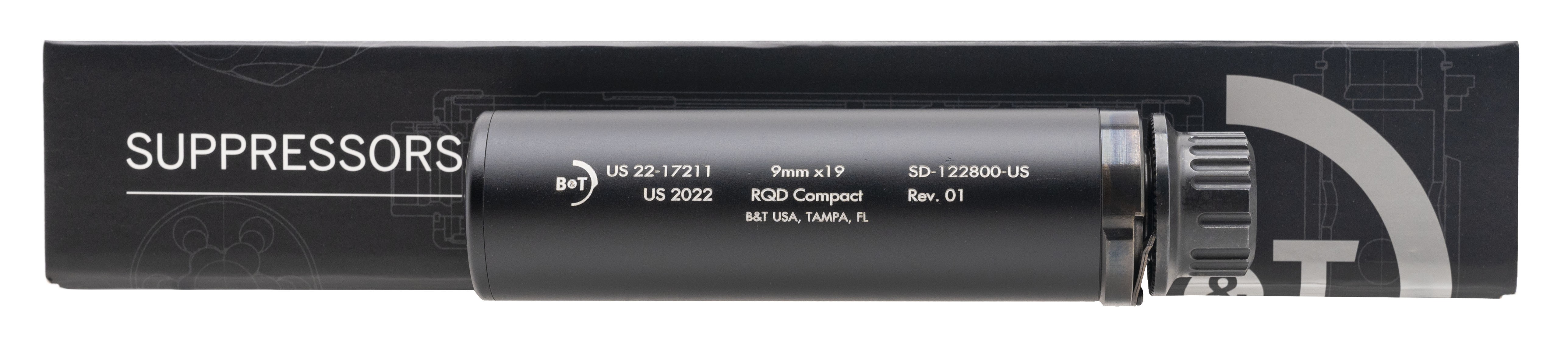 B&T RQD Compact Suppressor 9mm (NGZ4522) NEW