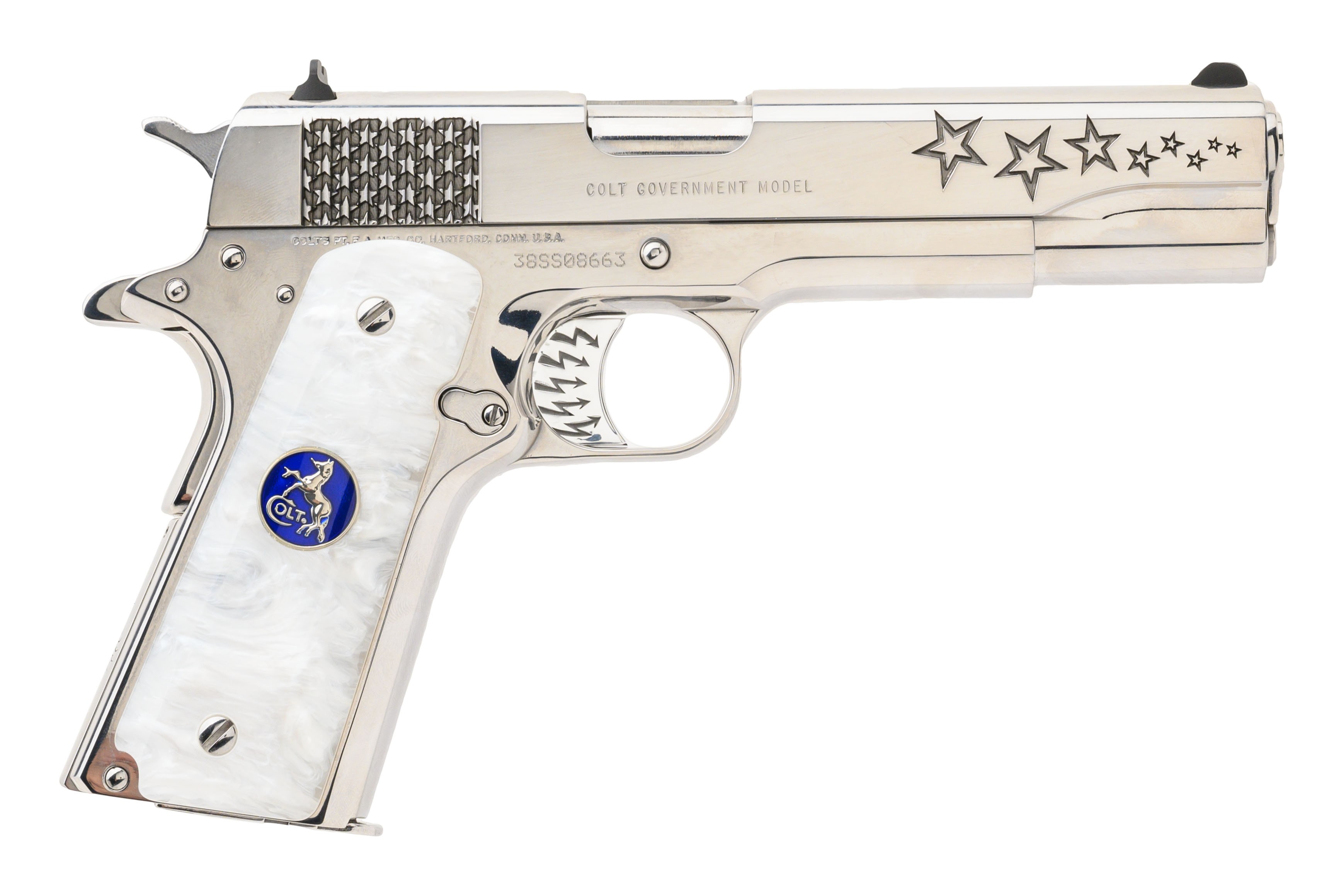 Colt Custom Government Molon Labe Pistol .38 Super (C19789)