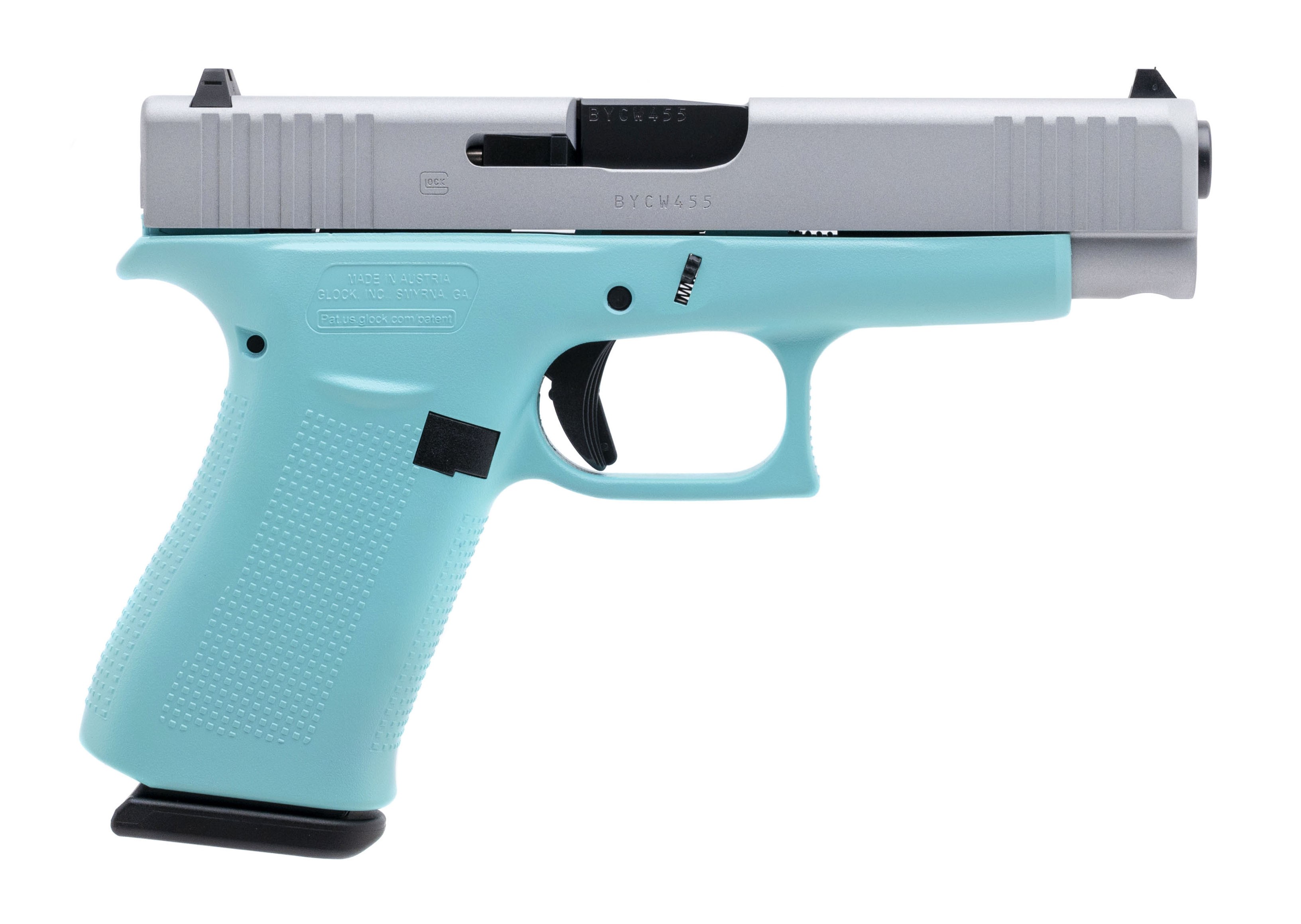 (SN: BXUU183) Glock 48 Diamond Blue Pistol 9mm (NGZ4735) New