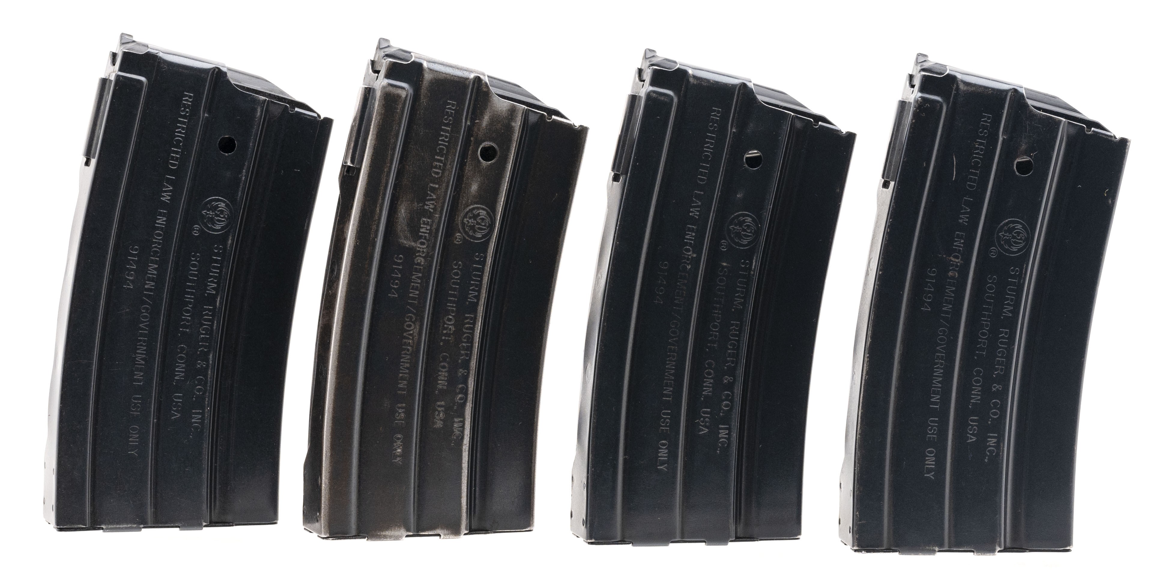 Lot of 4 LE/Govt Restricted Ruger Mini-14 Magazines (MIS3510) Consignment