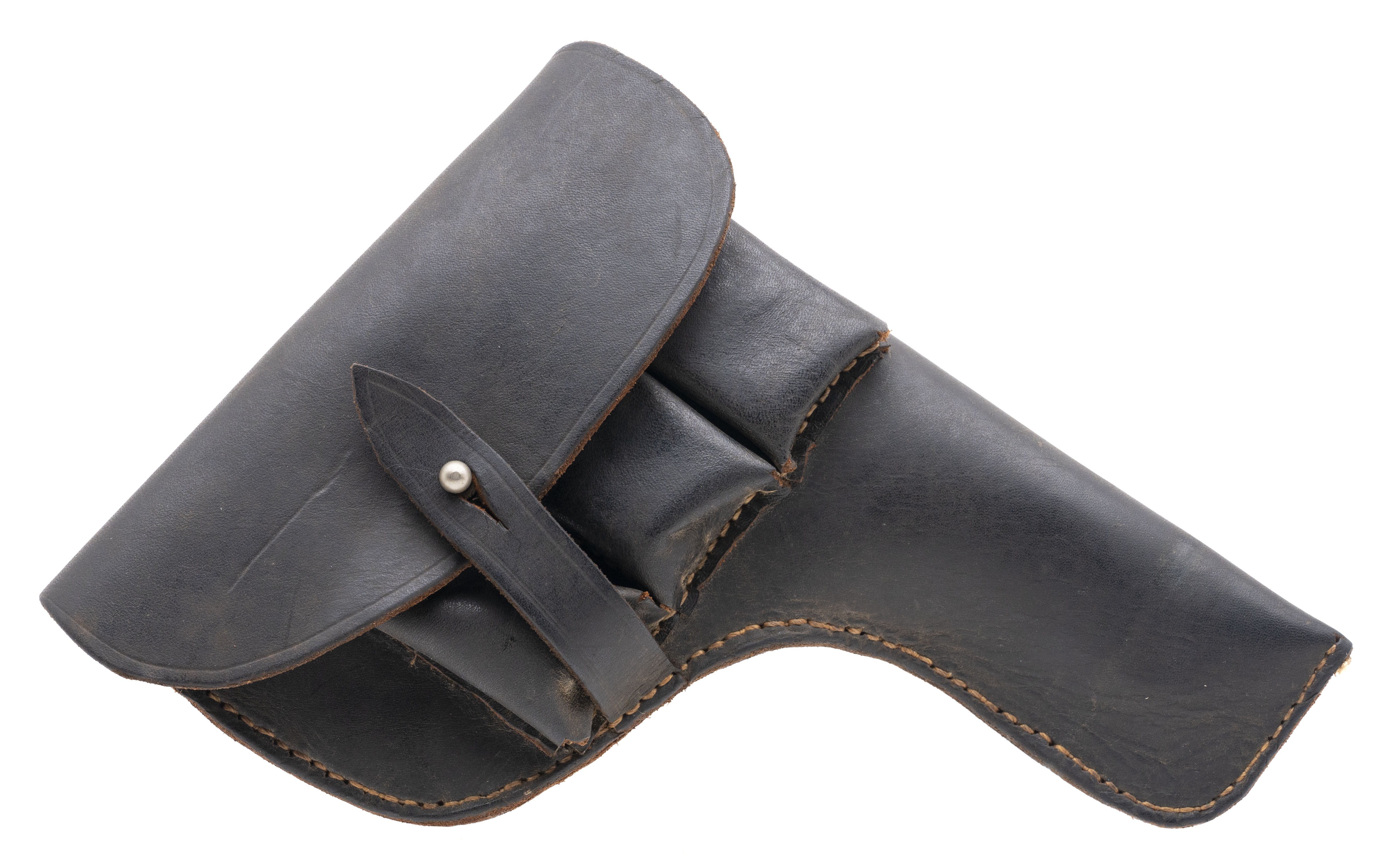 Black leather flare gun holster