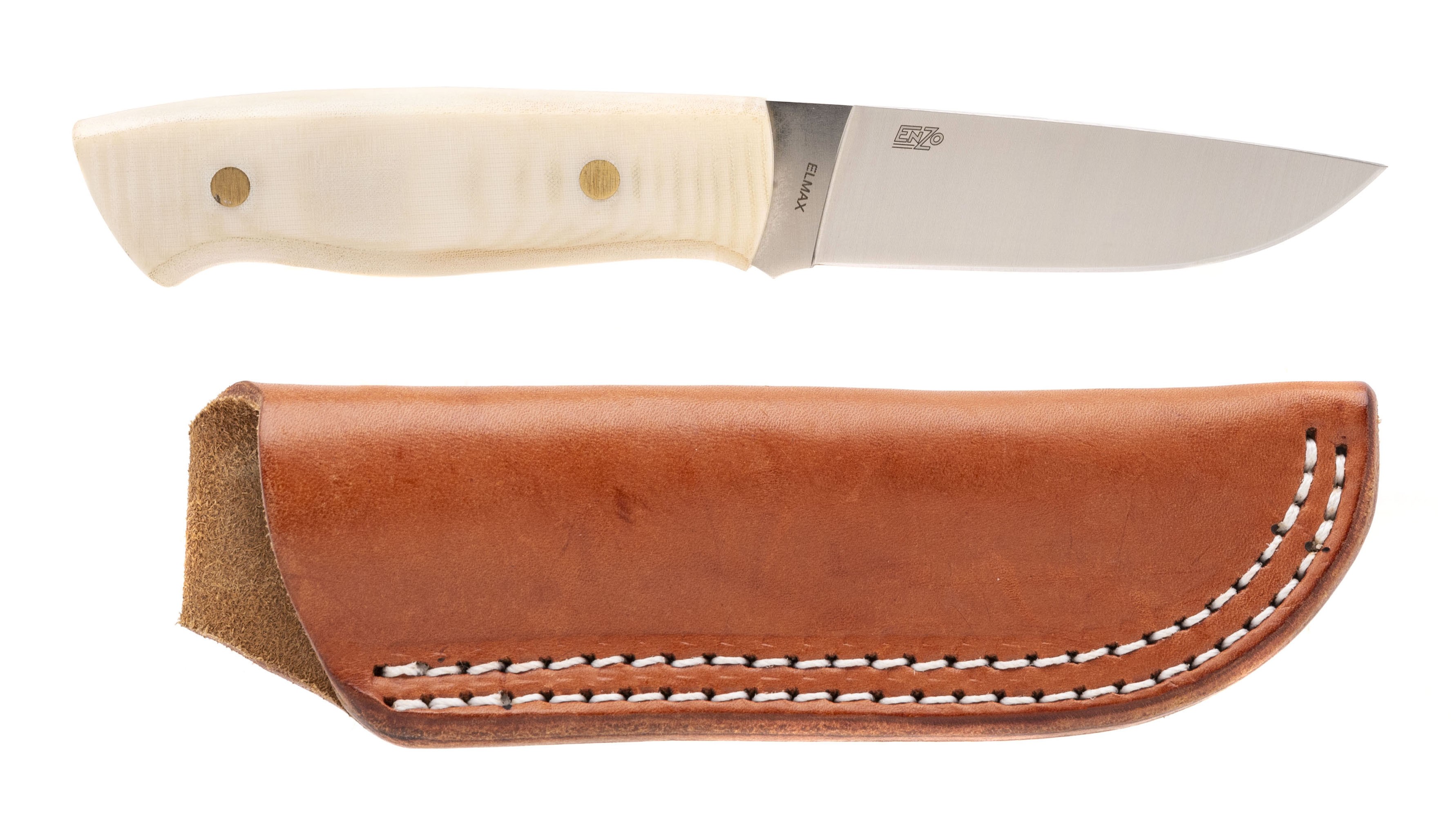 Brisa Trapper Flat Ivory Micarta Knife (K2404)