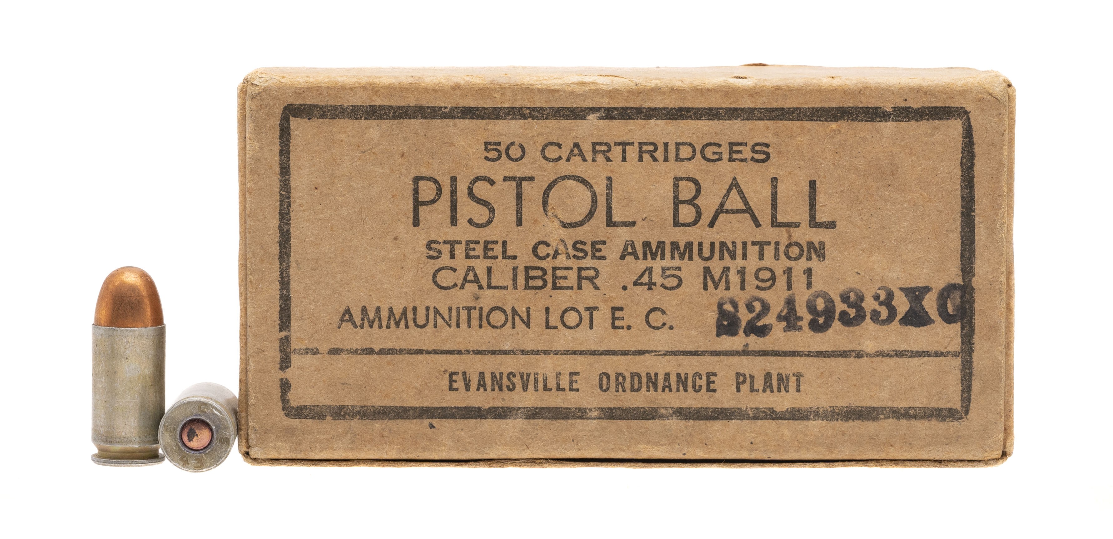 WW2 Evansville Ordnance Pistol Ball .45 ACP Ammo  (AM2044)