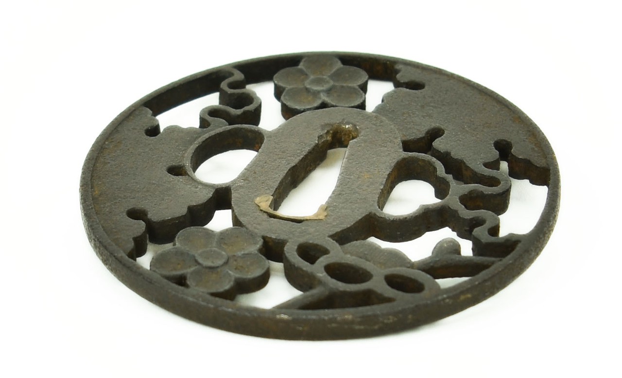 Sukash Tsuba with Floral Motif (MGJ40)