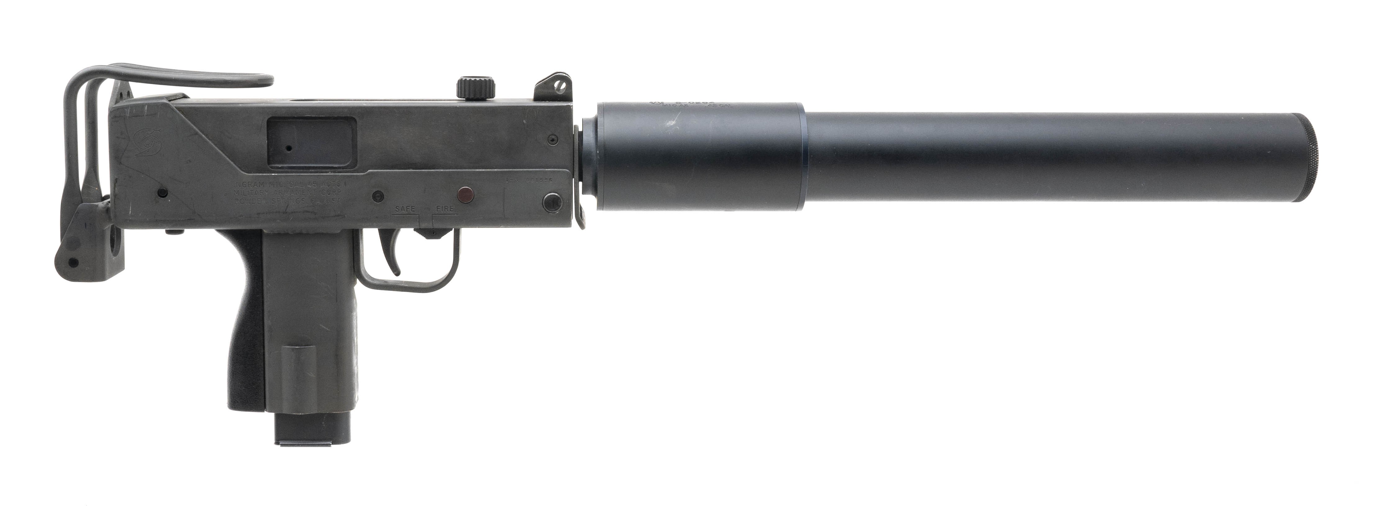 MAC Ingram M10 Submachine Gun/ Auto Weapons Corp. M10A3 Suppressor .45 ACP (PR69872)