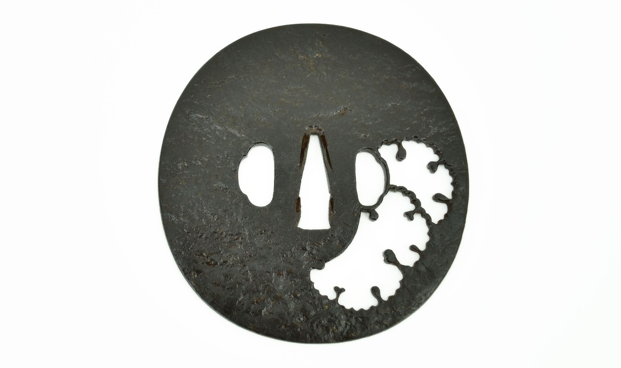 Iron Sukashi Tsuba Mellow Motif (MGJ55)