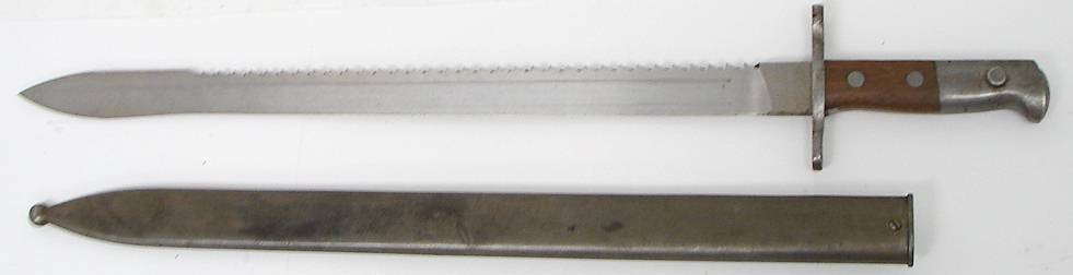 Swiss model 1911 Pioneer saw back bayonet (MEW1070)