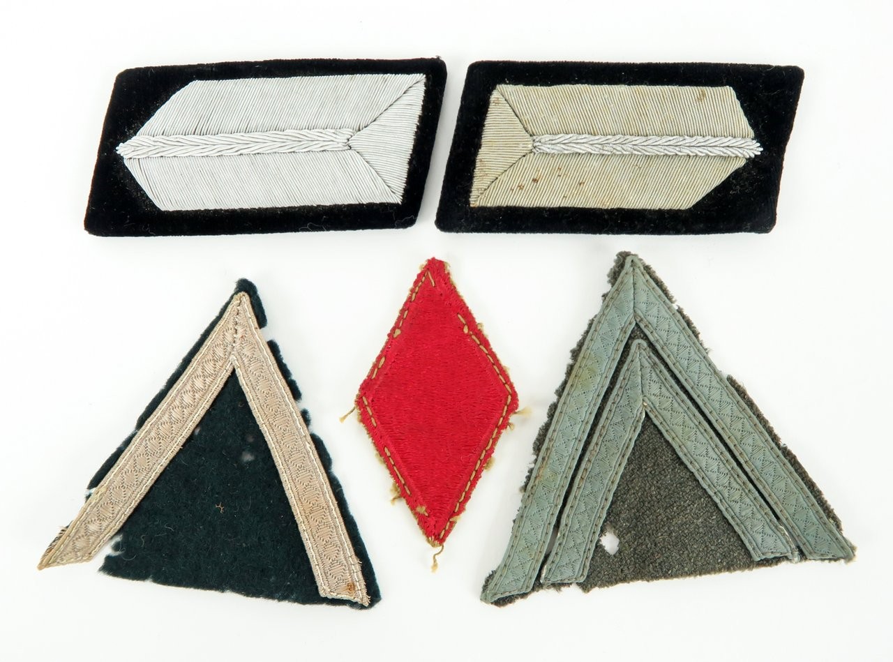 Lot of Nazi Administration Collar Tabs and E.M. Sleeve Devices (MM934)