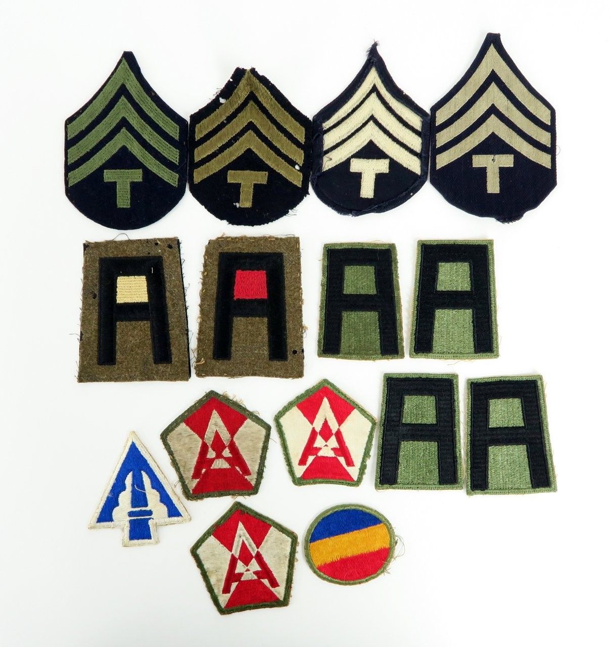 Lot of Assorted U.S. WWII Patches and Rank Insignias. (MM927)