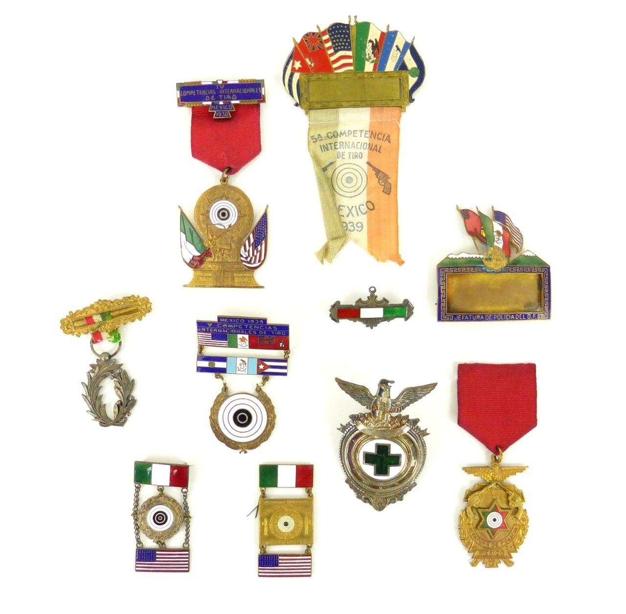 Incredible Collection of Mexican International Shooting Competition Awards (MM790)