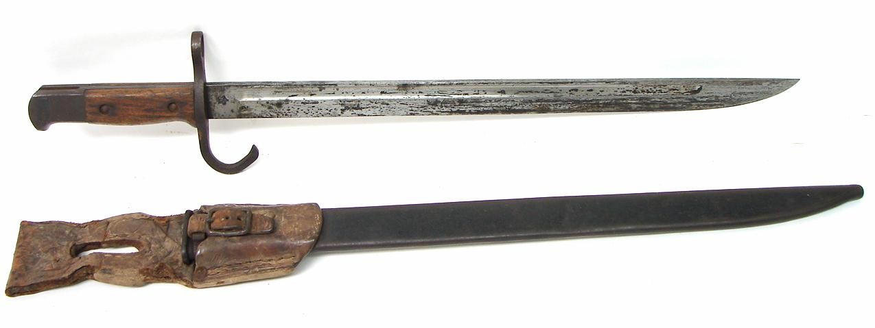 Japanese Type 30 Bayonet, scabbard and leather frog (MEW1281)