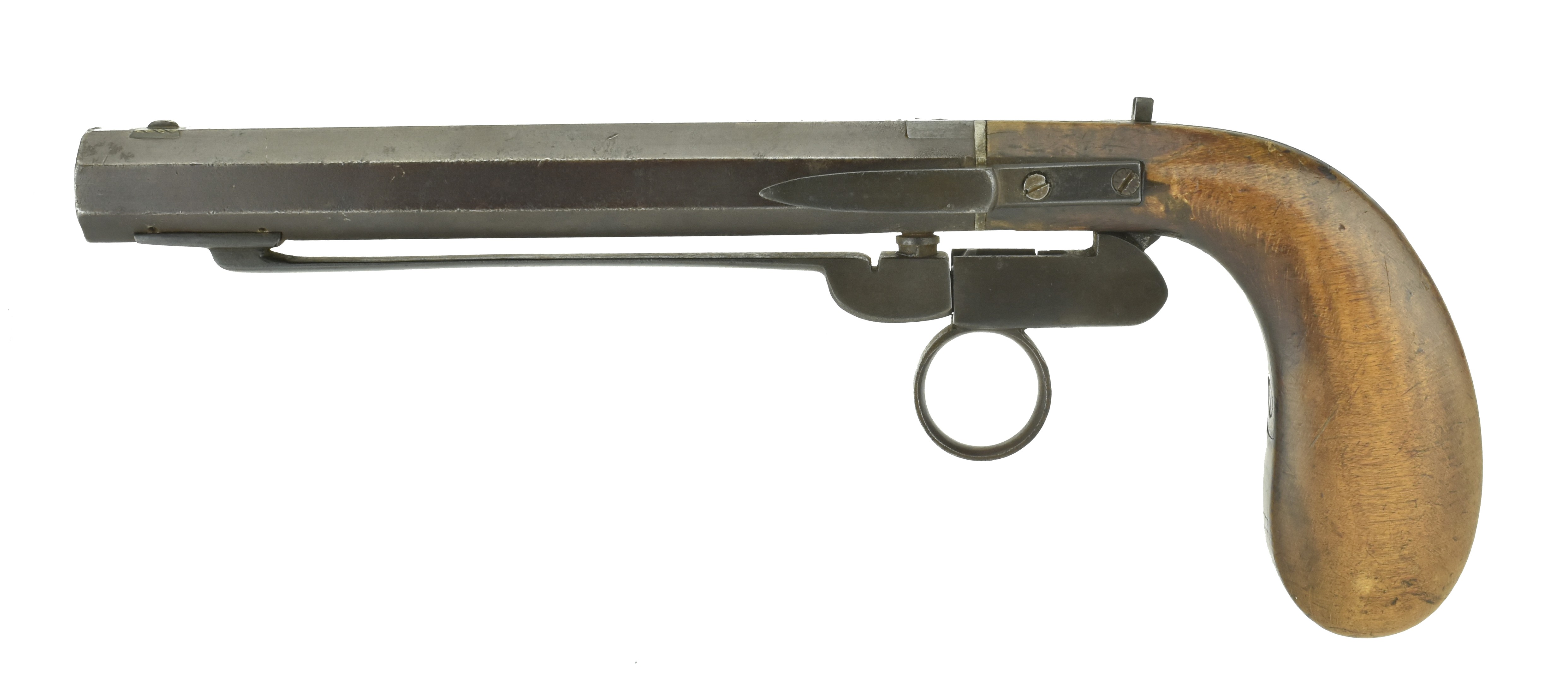 Unusual Double Action Underhammer Pistol .44 Caliber (AH4232)