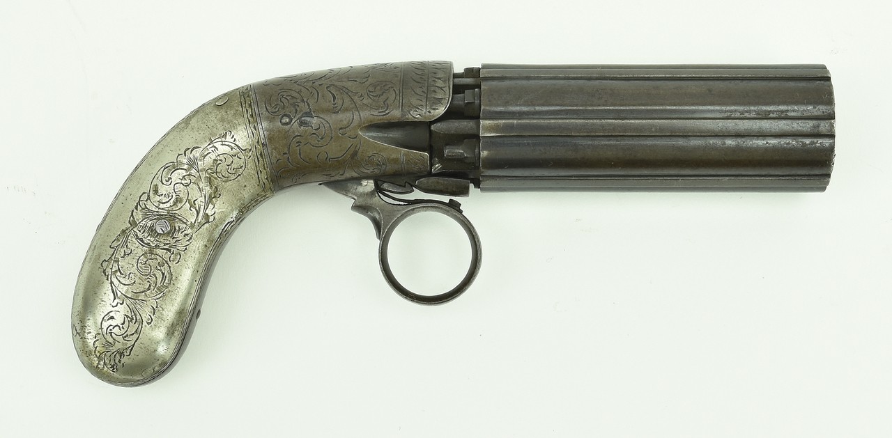 Unmarked Blunt and Symms Pepperbox Revolver. .31 Caliber (AH4255)